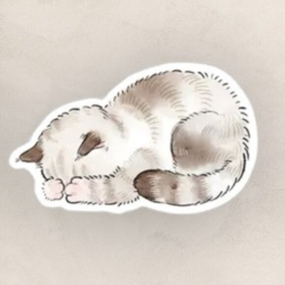 Kawaii Shy Kitten Sticky Memo Note Pad - Picture 2 of 3